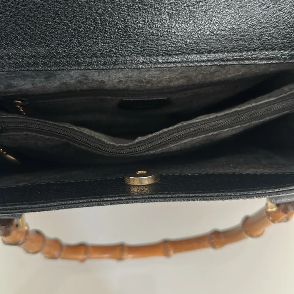 Gucci Black Tote with Bamboo Handles - Picture 7 of 13